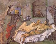 Paul Cezanne afternoon in naples Spain oil painting artist